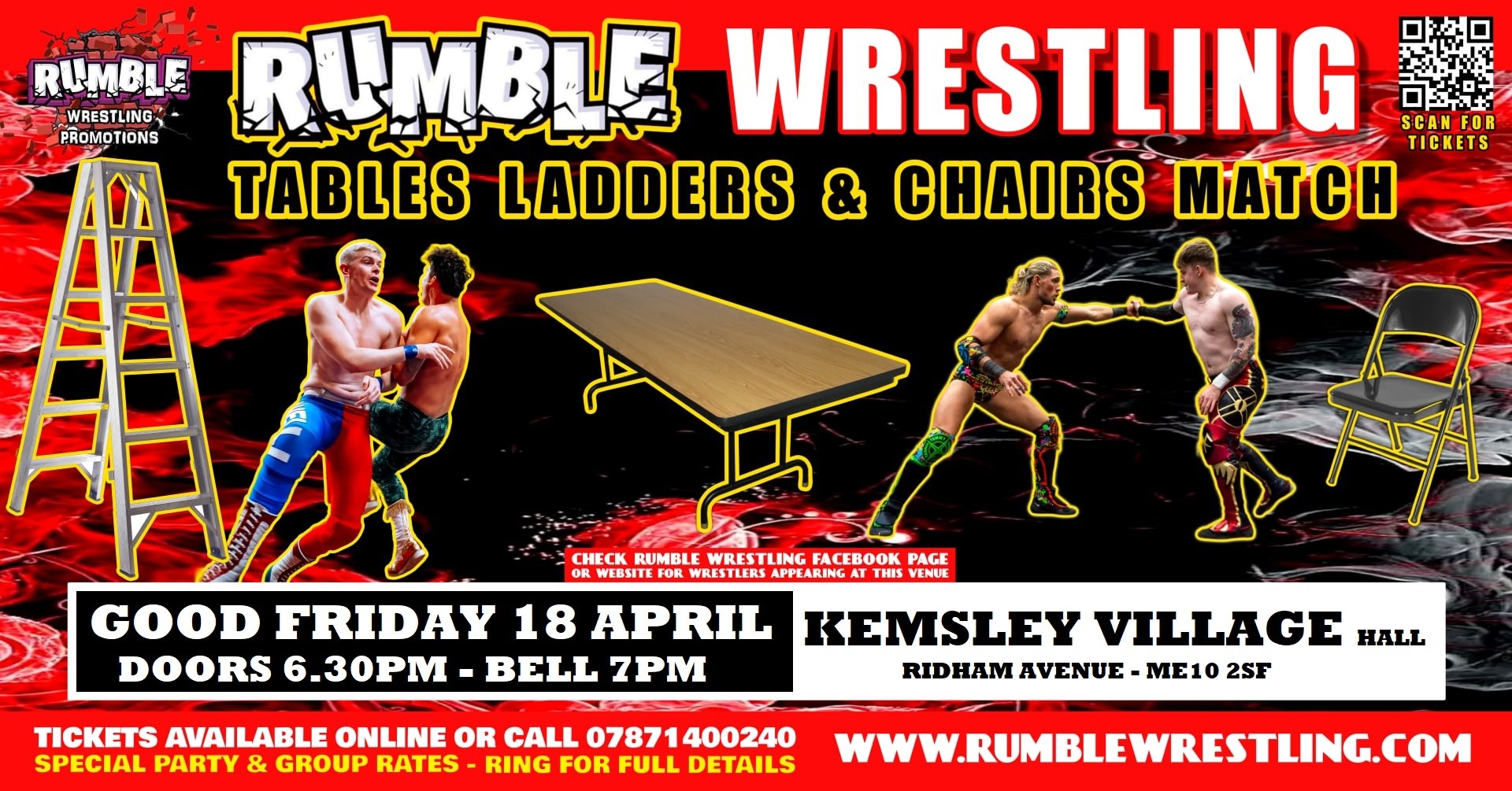 Rumble Wrestling's Good Friday at Kemsley - TABLES LADDERS & CHAIRS 